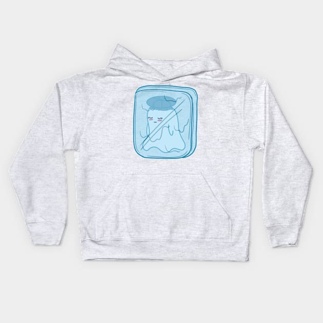Little Ghost Frost Kids Hoodie by nathalieaynie